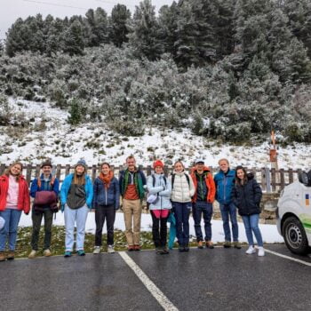 Organizer Team in snowy Obergurgl